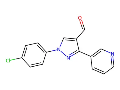 1-(4-Chlorophenyl)-3-(pyridin-3-YL)-1H-pyrazole-4-carbaldehyde structure