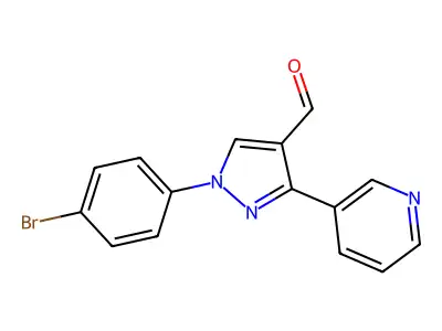 1-(4-Bromophenyl)-3-(pyridin-3-YL)-1H-pyrazole-4-carbaldehyde structure