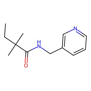 2,2-dimethyl-N-(3-pyridylmethyl)butanamide structure
