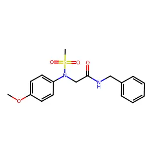 N-benzyl-2-(4-methoxy-N-methylsulfonylanilino)acetamide structure