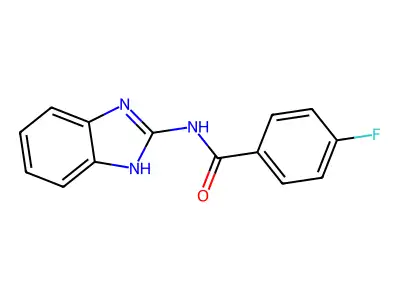 N-(1H-benzimidazol-2-yl)-4-fluorobenzamide structure