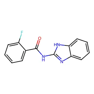 N-(1H-benzimidazol-2-yl)-2-fluorobenzamide structure