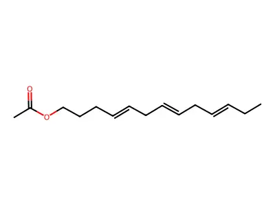 trans-cis,cis-4,7,10-Tridecatrienyl acetate structure