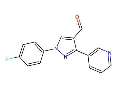 1-(4-Fluorophenyl)-3-(pyridin-3-YL)-1H-pyrazole-4-carbaldehyde structure