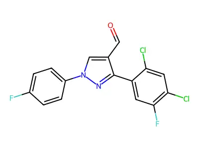3-(2,4-Dichloro-5-fluorophenyl)-1-(4-fluorophenyl)-1H-pyrazole-4-carbaldehyde structure