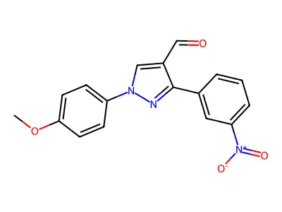 1-(4-methoxyphenyl)-3-(3-nitrophenyl)-1H-pyrazole-4-carbaldehyde structure