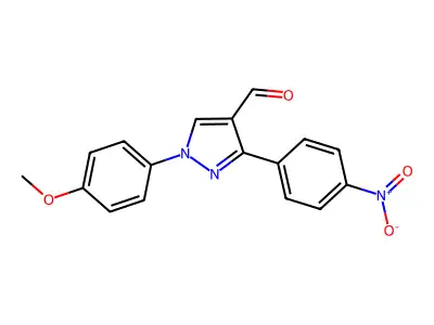1-(4-Methoxyphenyl)-3-(4-nitrophenyl)-1H-pyrazole-4-carbaldehyde structure