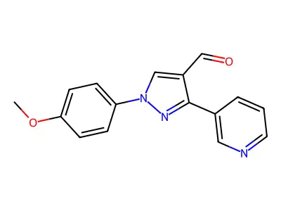 1-(4-Methoxyphenyl)-3-(pyridin-3-YL)-1H-pyrazole-4-carbaldehyde structure