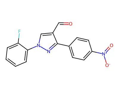 1-(2-Fluorophenyl)-3-(4-nitrophenyl)-1H-pyrazole-4-carbaldehyde structure