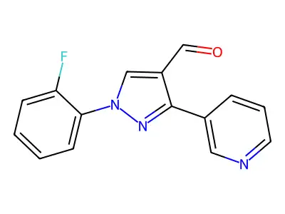1-(2-Fluorophenyl)-3-(pyridin-3-YL)-1H-pyrazole-4-carbaldehyde structure