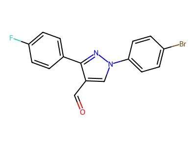 1-(4-bromophenyl)-3-(4-fluorophenyl)-1H-pyrazole-4-carbaldehyde structure