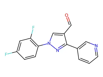 1-(2,4-Difluorophenyl)-3-(pyridin-3-YL)-1H-pyrazole-4-carbaldehyde structure