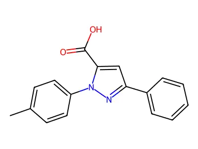 3-Phenyl-1-P-tolyl-1H-pyrazole-5-carboxylic acid structure