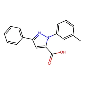 3-Phenyl-1-M-tolyl-1H-pyrazole-5-carboxylic acid structure