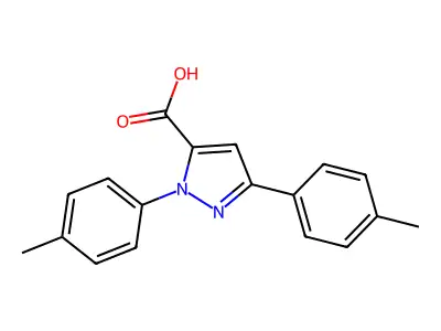 1,3-Bis(4-methylphenyl)-1H-pyrazole-5-carboxylic acid structure