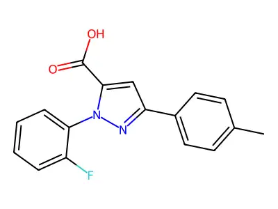 1-(2-Fluorophenyl)-3-P-tolyl-1H-pyrazole-5-carboxylic acid structure