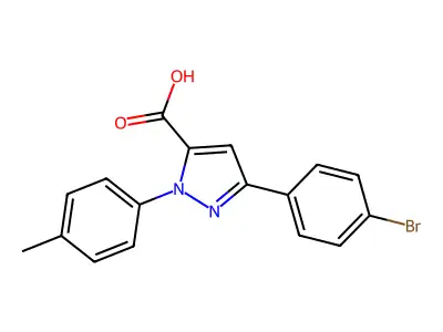 3-(4-Bromophenyl)-1-(4-methylphenyl)-1H-pyrazole-5-carboxylic acid structure