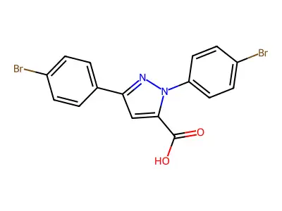 1,3-Bis(4-bromophenyl)-1H-pyrazole-5-carboxylic acid structure