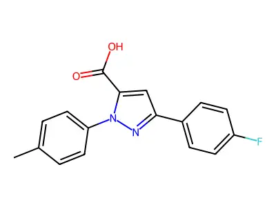 3-(4-Fluorophenyl)-1-P-tolyl-1H-pyrazole-5-carboxylic acid structure