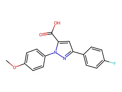 3-(4-Fluorophenyl)-1-(4-methoxyphenyl)-1H-pyrazole-5-carboxylic acid structure