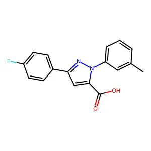 3-(4-Fluorophenyl)-1-M-tolyl-1H-pyrazole-5-carboxylic acid structure