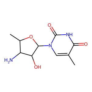 3'-Amino-3',5'-dideoxy-5-methyluridine structure