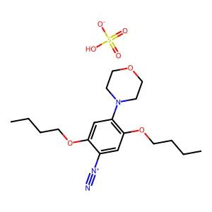 Benzenediazonium, 2,5-dibutoxy-4-(4-morpholinyl)-, sulfate (1:1) structure