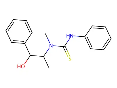 1-(1-hydroxy-1-phenylpropan-2-yl)-1-methyl-3-phenylthiourea structure