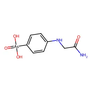 Arsanilic acid, N-(carbamoylmethyl)- structure