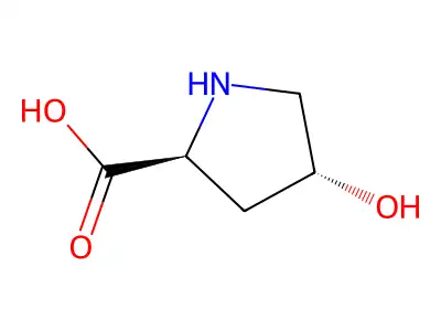 trans-3-hydroxy-L-proline structure