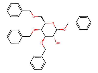 2,4,5-Tris-benzyloxy-6-benzyloxymethyl-tetrahydropyran-3-ol structure