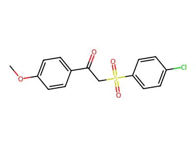 2-(4-Chlorophenyl)sulfonyl-1-(4-methoxyphenyl)ethanone structure