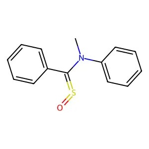 N-Methyl-N-[(oxo-lambda~4~-sulfanylidene)(phenyl)methyl]aniline structure