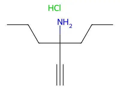 4-Heptanamine, 4-ethynyl-, hydrochloride structure