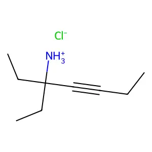 4-Heptyn-3-amine, 3-ethyl-, hydrochloride structure
