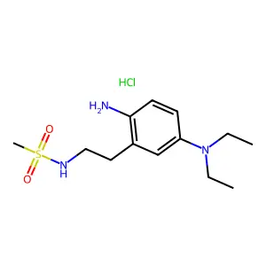 Methanesulfonamide, N-(2-(2-amino-5-(diethylamino)phenyl)ethyl)-, hydrochloride structure