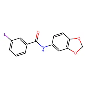 N-(1,3-benzodioxol-5-yl)-3-iodobenzamide structure