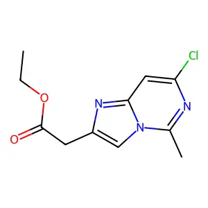 Ethyl 2-(7-chloro-5-methylimidazo[1,2-c]pyrimidin-2-yl)acetate structure