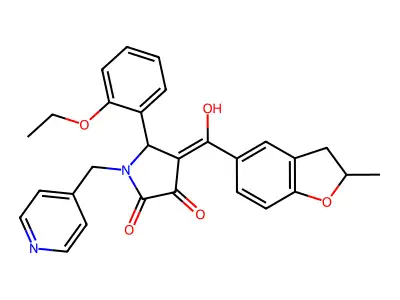 5-(2-ethoxyphenyl)-3-hydroxy-4-(2-methyl-2,3-dihydro-1-benzofuran-5-carbonyl)-1-[(pyridin-4-yl)methyl]-2,5-dihydro-1H-pyrrol-2-one structure