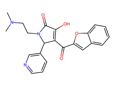 4-(benzofuran-2-carbonyl)-1-(2-(dimethylamino)ethyl)-3-hydroxy-5-(pyridin-3-yl)-1H-pyrrol-2(5H)-one structure