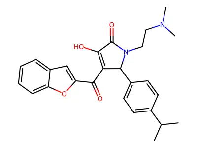 4-(benzofuran-2-carbonyl)-1-(2-(dimethylamino)ethyl)-3-hydroxy-5-(4-isopropylphenyl)-1H-pyrrol-2(5H)-one structure