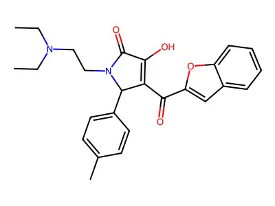 4-(benzofuran-2-carbonyl)-1-(2-(diethylamino)ethyl)-3-hydroxy-5-(p-tolyl)-1H-pyrrol-2(5H)-one structure