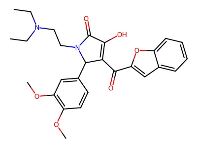 4-(1-benzofuran-2-ylcarbonyl)-1-[2-(diethylamino)ethyl]-5-(3,4-dimethoxyphenyl)-3-hydroxy-1,5-dihydro-2H-pyrrol-2-one structure