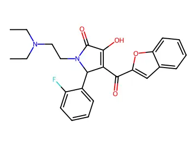 4-(benzofuran-2-carbonyl)-1-(2-(diethylamino)ethyl)-5-(2-fluorophenyl)-3-hydroxy-1H-pyrrol-2(5H)-one structure