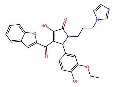 4-(1-benzofuran-2-carbonyl)-5-(3-ethoxy-4-hydroxyphenyl)-3-hydroxy-1-[3-(1H-imidazol-1-yl)propyl]-2,5-dihydro-1H-pyrrol-2-one structure