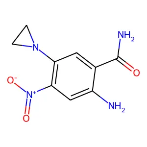 Benzamide, 2-amino-5-(1-aziridinyl)-4-nitro- structure