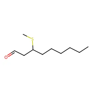 Nonanal, 3-(methylthio)- structure