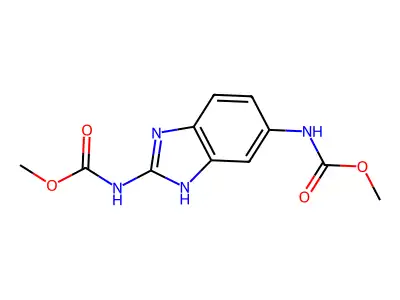 Carbamic acid, 1H-benzimidazole-2,5-diylbis-, dimethyl ester structure