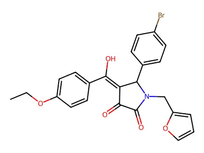 5-(4-bromophenyl)-4-(4-ethoxybenzoyl)-1-[(furan-2-yl)methyl]-3-hydroxy-2,5-dihydro-1H-pyrrol-2-one structure