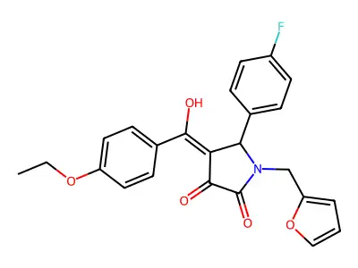 4-(4-ethoxybenzoyl)-5-(4-fluorophenyl)-1-[(furan-2-yl)methyl]-3-hydroxy-2,5-dihydro-1H-pyrrol-2-one structure